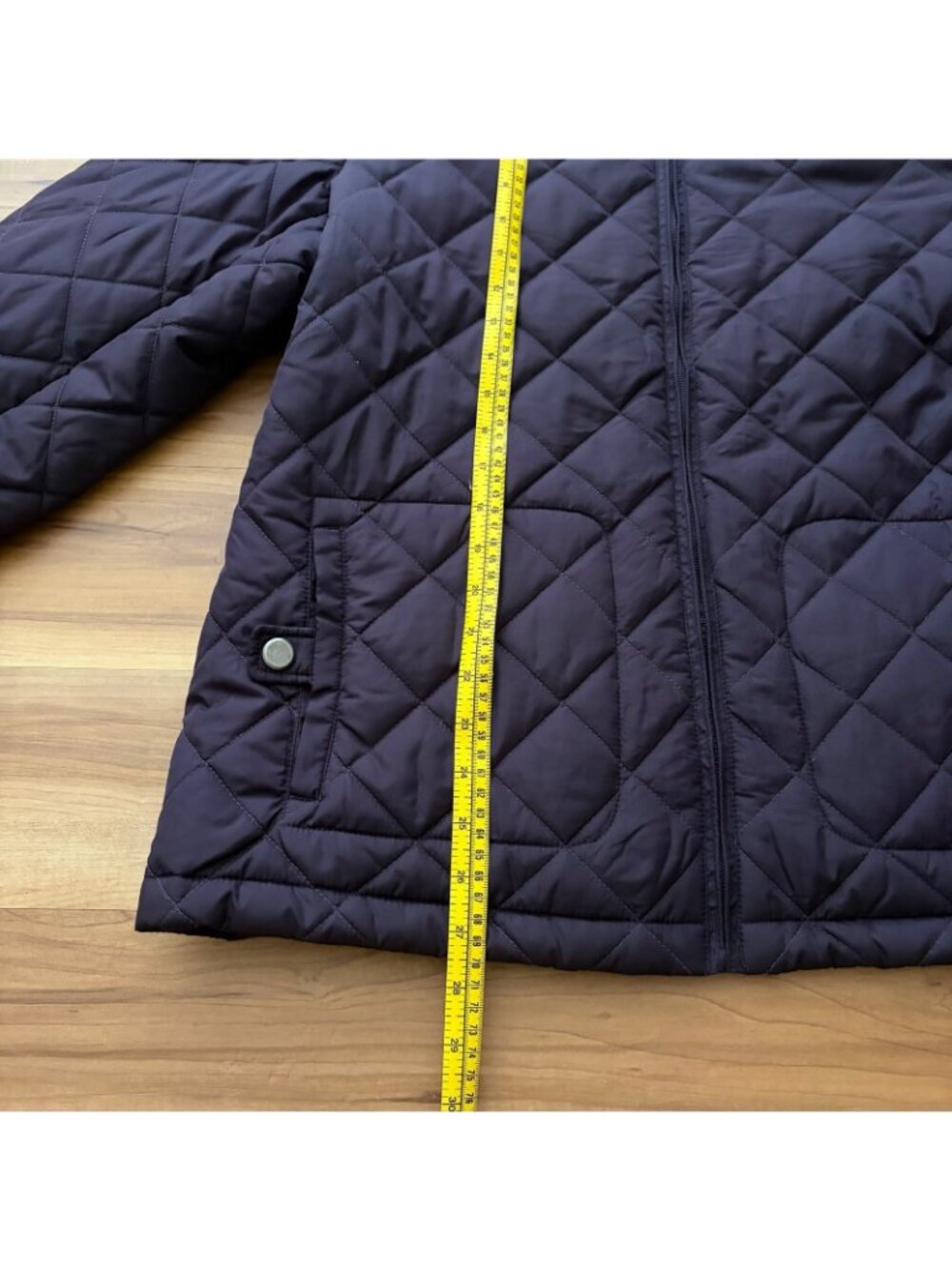 Coldwater Creek Womens XL 16 Quilted Puffer Jacket Purple Zip Minalmalist - Picture 5 of 11